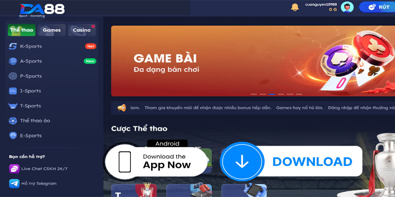 Các bước tải app DA88 chuẩn nhất