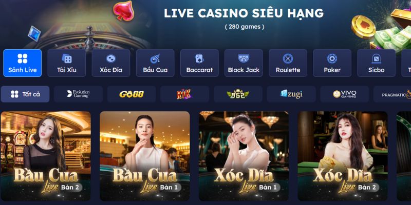 Điểm nổi bật live casino DA88